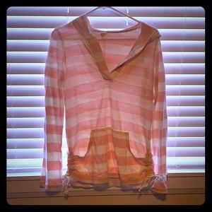 Roxy Cream and Pink Long Sleeve Shirt